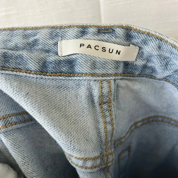 PacSun Light Blue Flower Graphic Boyfriend Jeans size 25 - Picture 14 of 15